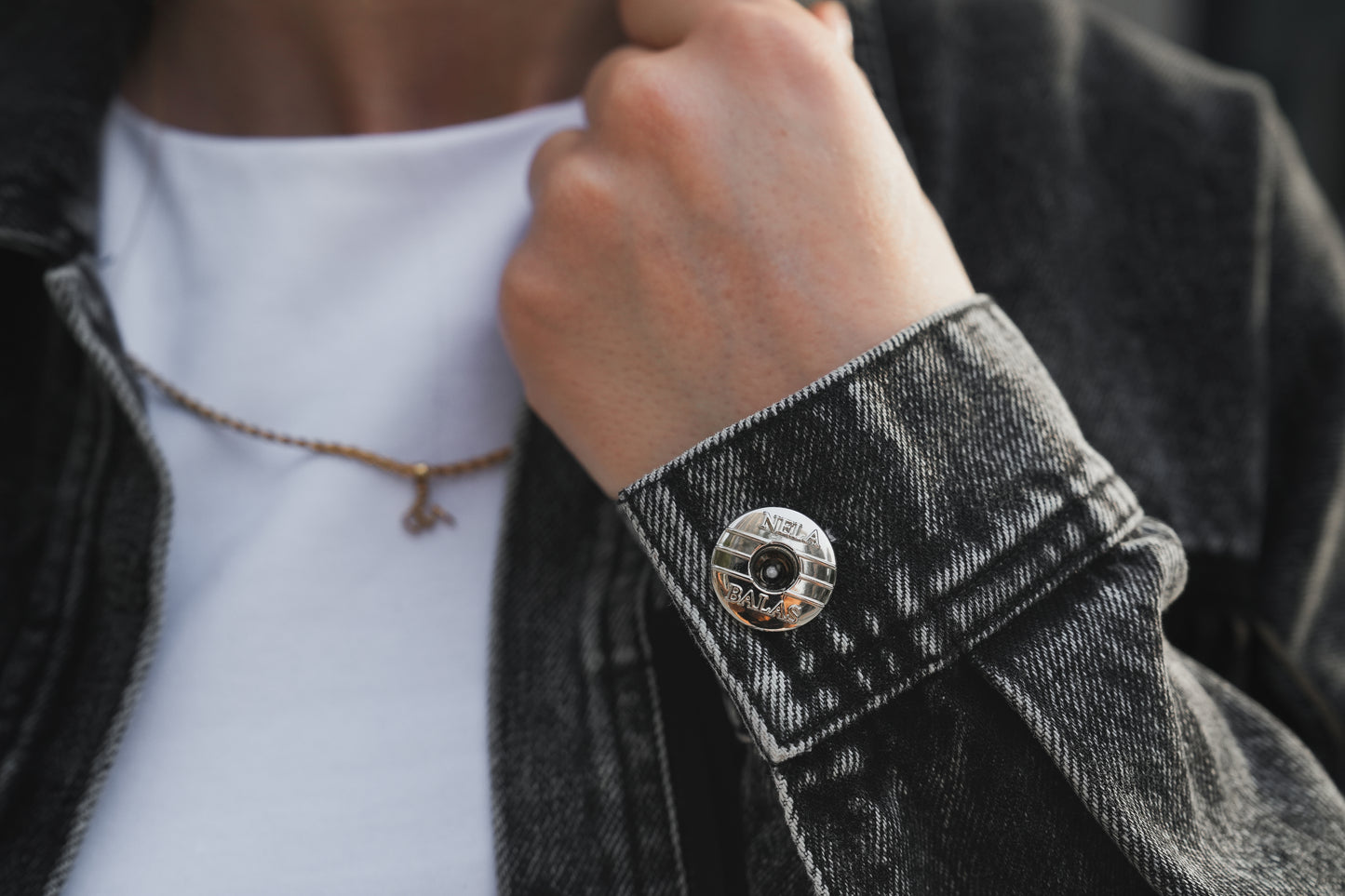 UNDONE - Rifľová bunda / SIVÁ