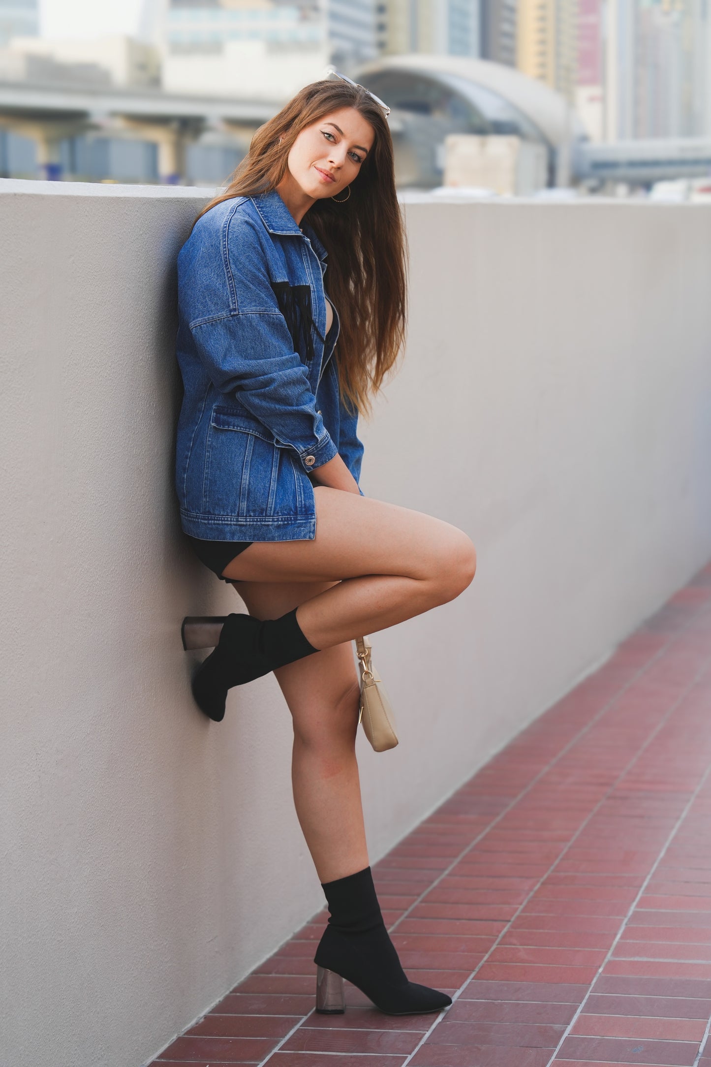 UNDONE - Rifľová bunda / TMAVOMODRÁ